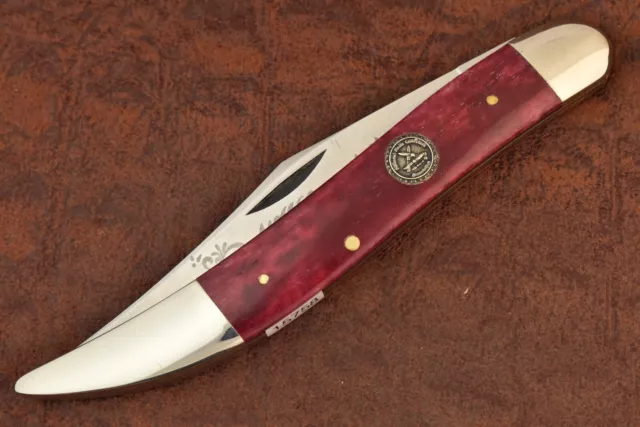 Case Xx Usa Nkca 1981 Red Appaloosa Bone Jumbo Toothpick Knife 1/3000 (15758)