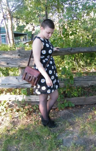 Femmes Fille Bandoulière Cuir Véritable Sac à Main Messager Bandoulière Cartable