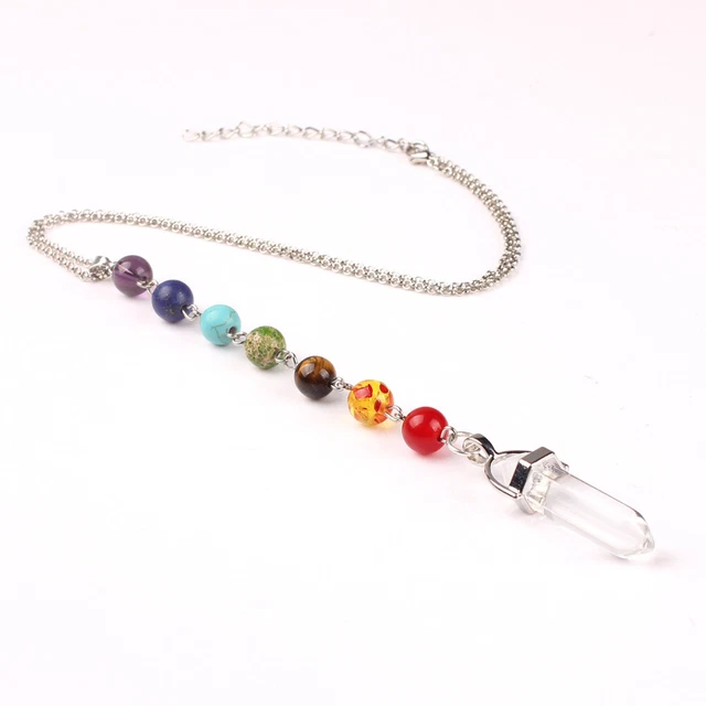 Natural Rock Quartz Pendulum Chakra Necklace Healing Wholesale