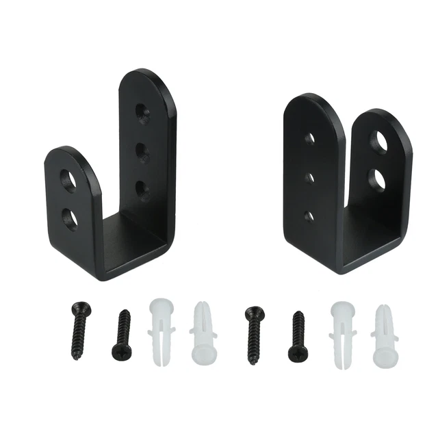 2 Set Security Door Barricade Brackets Stopper For Home Barn Garage Warehouse