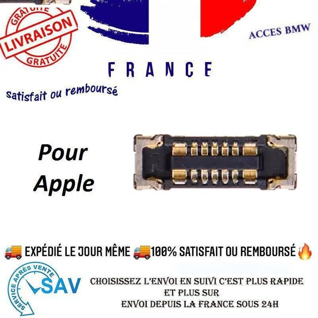 Lot De Connecteurs FPC Pour Carte Mère IPhone - Compatible X/XS/XR/11/12/13/14