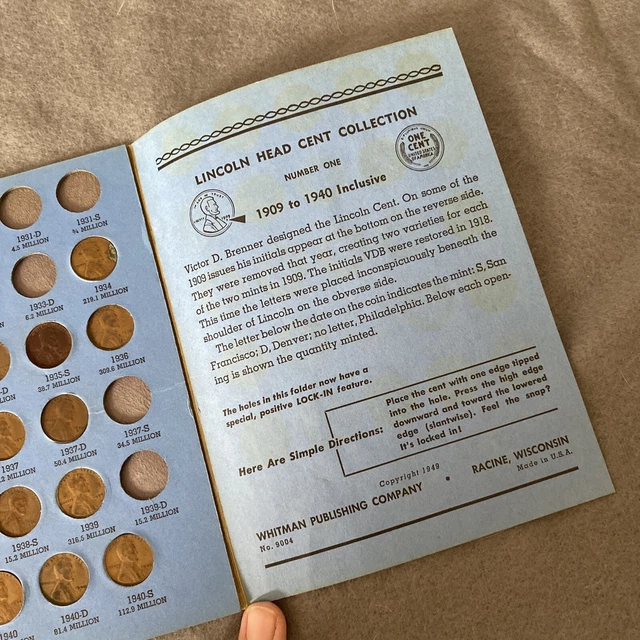 PARTIAL LINCOLN HEAD CENT COLLECTION, 1909 TO 1940S (34 coins) COIN FOLDER 7