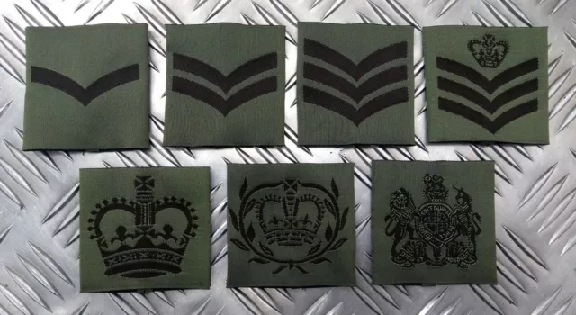 Véritable Britannique Militaire Production Mtp Vert Rang Épaulette Slider Variés