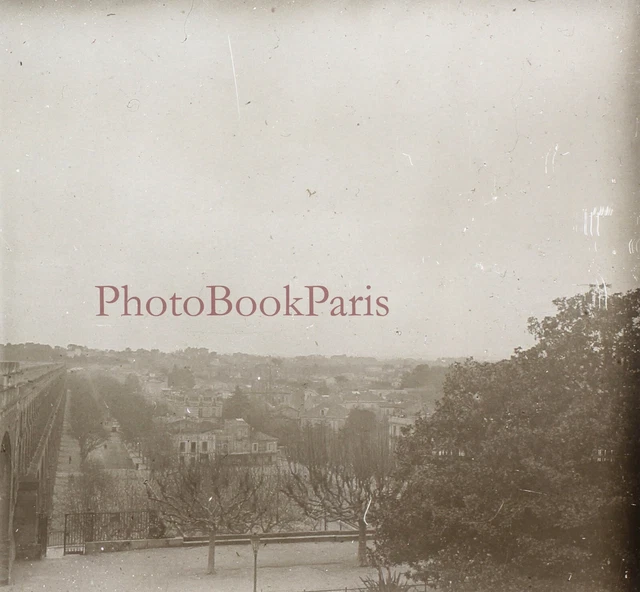 FRANCE Montpellier c1925 Photo Plaque de verre Stereo Vintage V17T13n