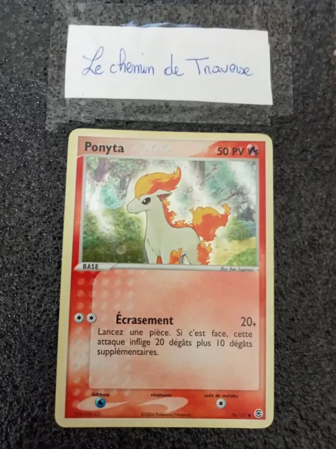 Pokemon Card - PONYTA 76/112 REVERSE VERY GOOD - EX RED LIGHT GREEN LEAF