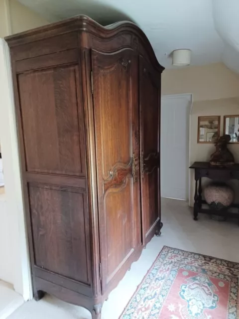 French Antique Vintage Ornate Wardrobe Armoire