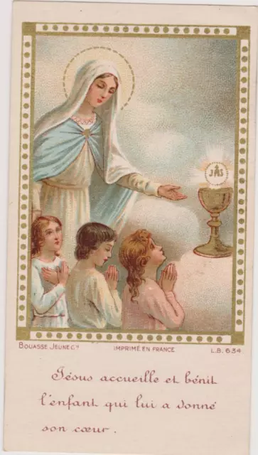 IMAGE PIEUSE/HOLY CARD SANTINI/JESUS accueille et bénit l'enfant.CALICE-Bouasse-