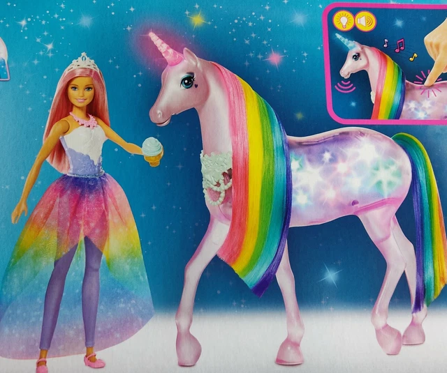 Soldes Barbie Dreamtopia Licorne Lumières Magiques 2024 au meilleur prix  sur