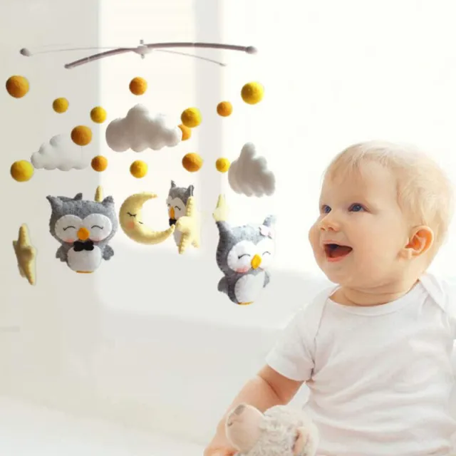 Baby Krippe Glocke Hängendes Spielzeug Neugeborene handgemachte Eule Namen