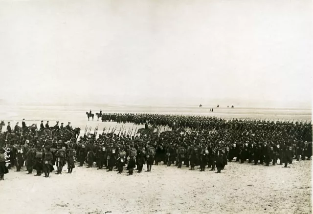 Belgium WWI Yser Front Belgian Troops Review Old Photo Meurisse 1918