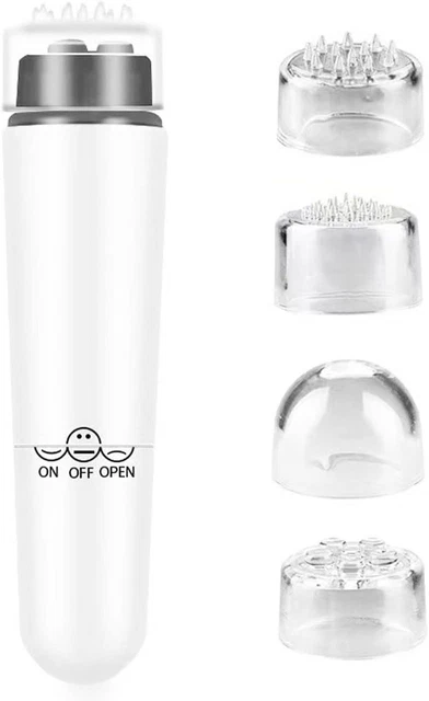Mini masajeador, mini herramienta para espalda facial, cuello, diseño de viaje tamaño (blanco)