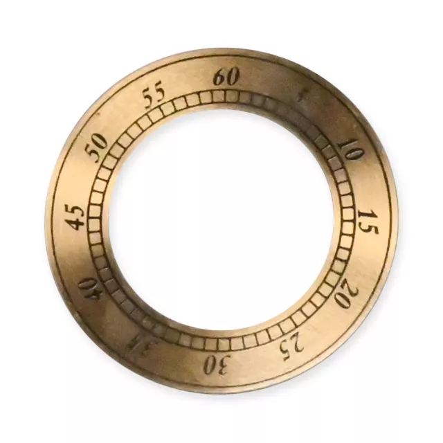 Arabic Gold / Brass Clock Seconds Chapter Ring Dial 48mm Small Aluminium Dial