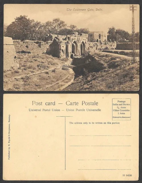 Old India Postcard - Delhi - The Cashmere Gate