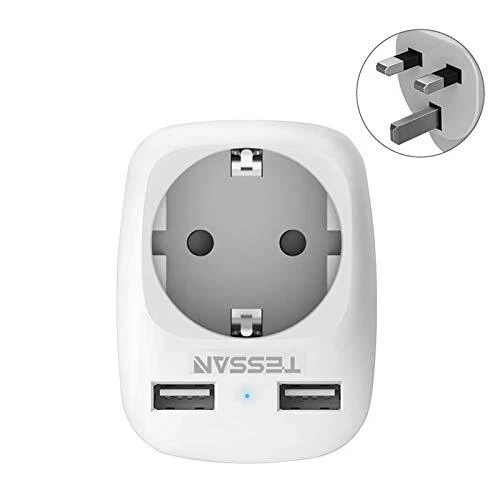 Adaptateur Prise Anglaise UK Angleterre France Adaptateur de Voyage av...