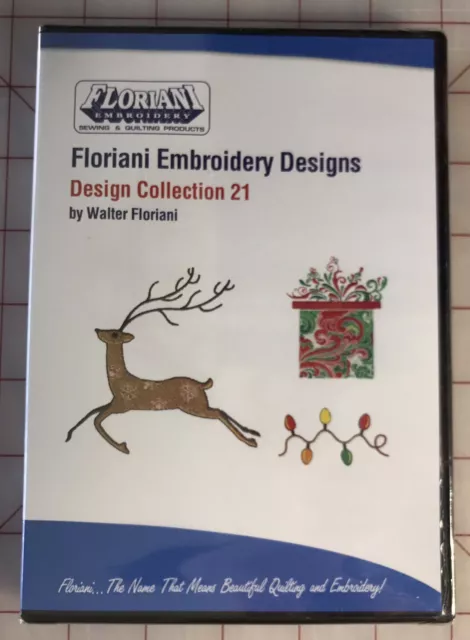 Floriani Machine Embroidery Designs, Christmas Holiday Collection  #21 CD Sealed