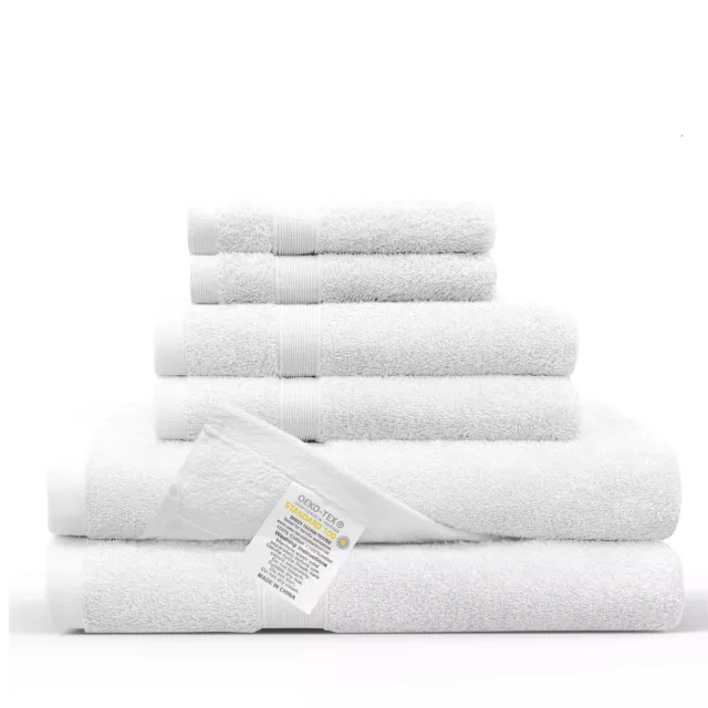 6 Pieces 100% COTTON Bath Towel Sets | Hand Towels | Face Towels - Extra Soft AU