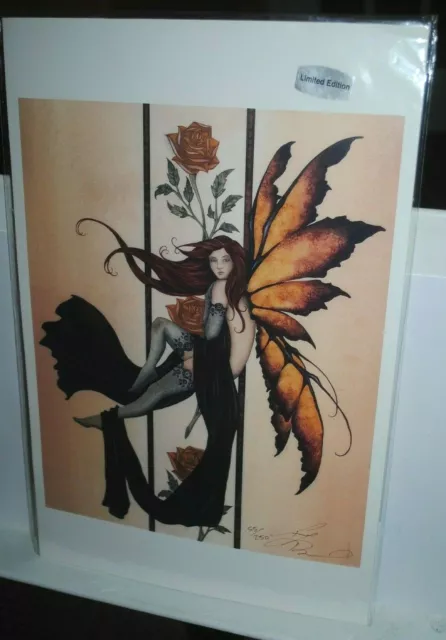 Amy Brown fantasy art print, AMBER ROSE 3, signed, numbered 56/250 fairy faeries