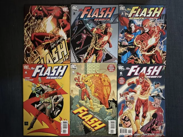 THE FLASH REBIRTH Complete Series #1-6 Geoff Johns DC Comics 2009 NM/M
