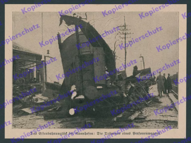 Reichsbahn Eisenbahnunfall Nannhofen Bahnhof Mammendorf Fürstenfeldbruck 1917