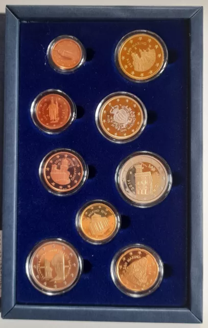 SAN MARINO  2014 DIVISIONALE + 2€ COMMEMORATIVO BRAMANTE  PROOF fondo specchio