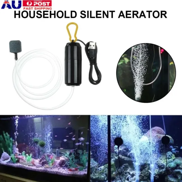 Ultra Silent Portable Mini USB Aquarium Fish Tank Oxygen Air Pump Energey Saving