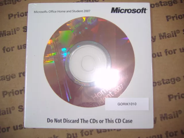 Microsoft Office 2007 Home and Student Full English Version =BRAND NEW SEALED=