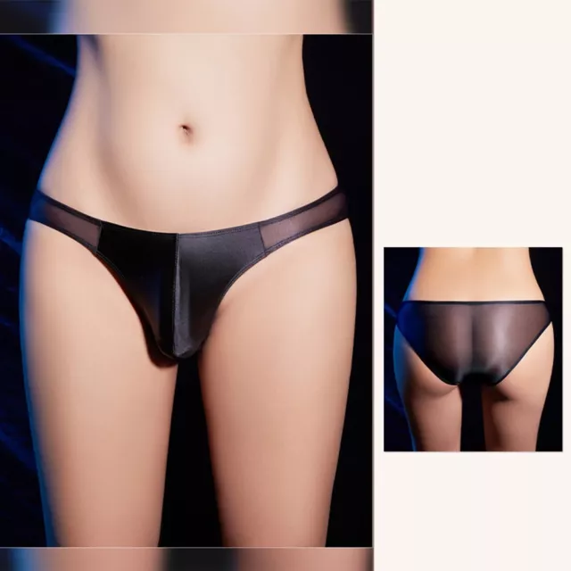 Pack amélioré string en soie glacée pour hommes poche gonflée sous-vêtement 2