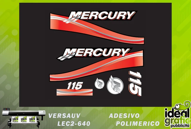 kit adesivi calandra motore fuoribordo mercury 115 cv