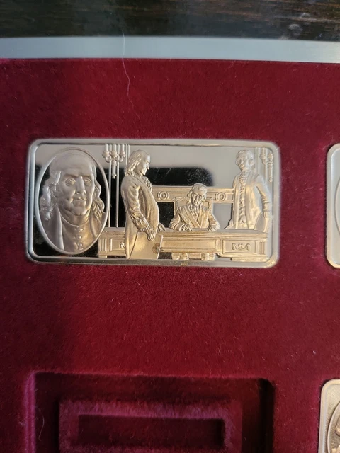 Franklin Mint 100 Greatest American Bronze Ingots Art Bars #1 Benjamin Franklin