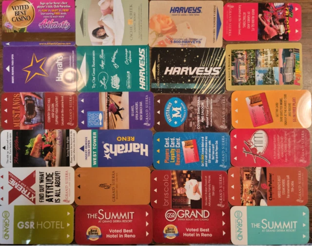 Twenty-Four Reno/Tahoe Casino Room Key Cards