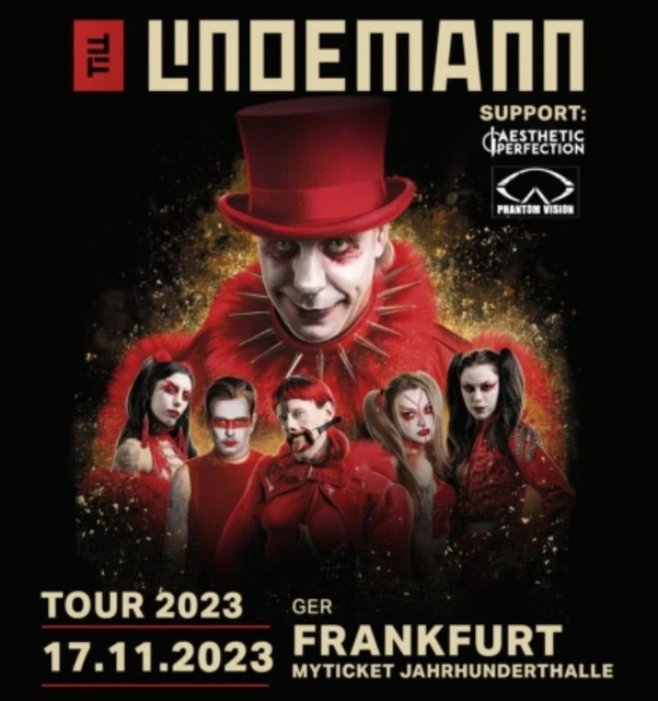 TILL LINDEMANN Tickets - JAHRHUNDERTHALLE FRANKFURT 17.11.23 Karten - TOUR 2023