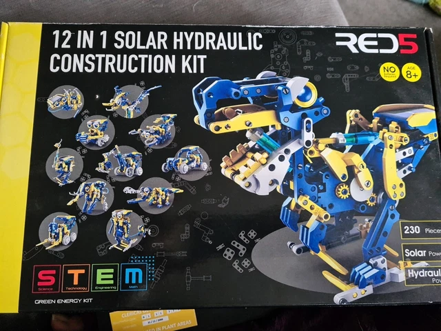 STEM 12 IN 1 SOLAR HYDRAULIC Construction Kit Model Robot Toy