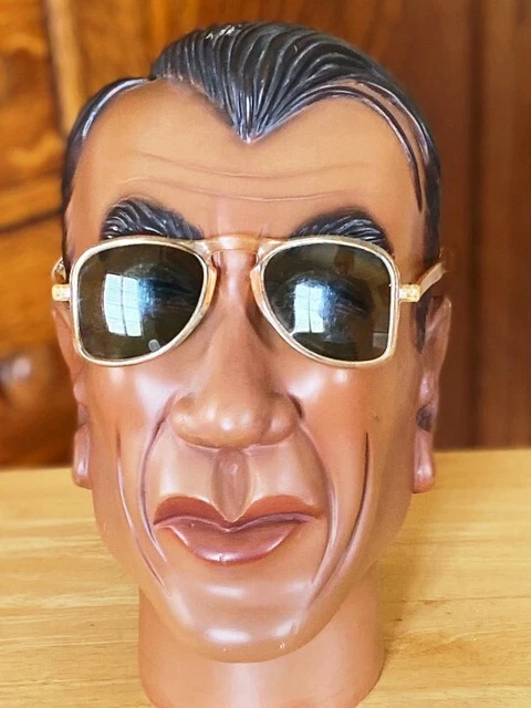 30s/40s Vintage Lt Amber Celluloid Aviator Style Sunglasses_Eyeglasses_HOLLYWOOD