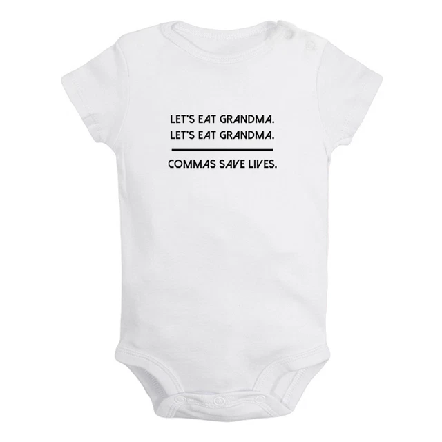 Commas Save Lives Funny Romper Baby Bodysuits Newborn Infant Jumpsuit Kid Outfit