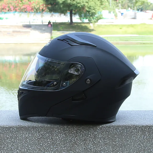 Modular Full Face Flip up Motorcycle Dirt Bike Helmet Dual Visor DOT Approved