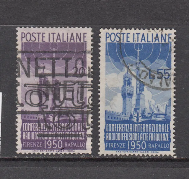 Italy Sas623-4 used sound  stamps cat220eu