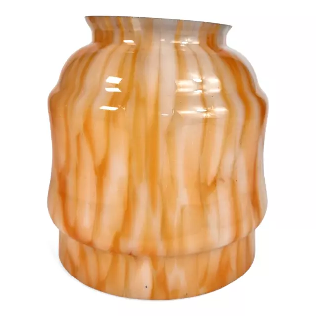 Vintage Glass Lamp Shade Orange Spatter Glass Pendant Shade