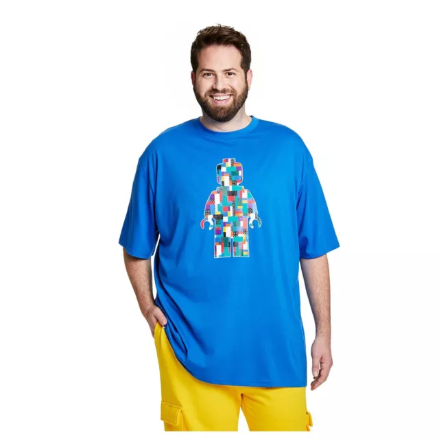 LEGO Hombre Grande y Alto Urban Ladrillo Minifigura Gráfico Camiseta Manga Corta 2