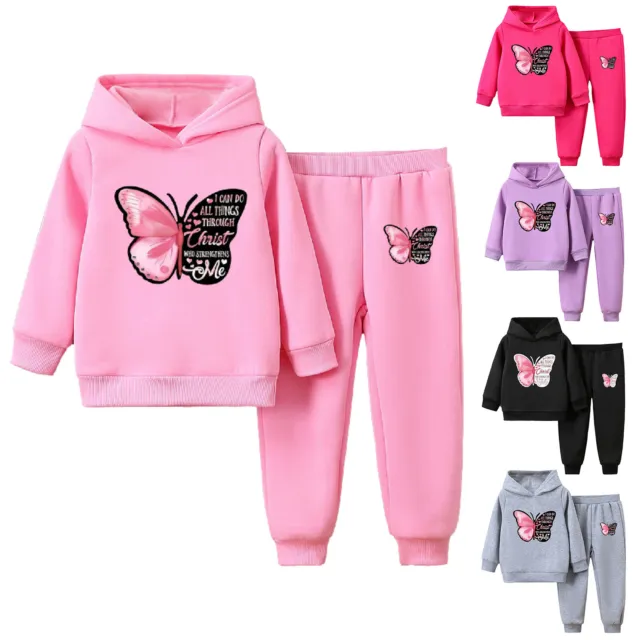 Girls Sets Running Outfits Athletic Tracksuit Hoodie Tops Casual Sweatshirt