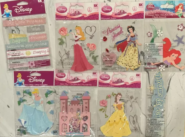 Lot Of Disney Original Princesses EK Jolee’s All NEW Rare Items