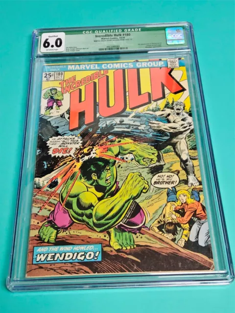 CGC 6.0 INCREDIBLE HULK # 180 ~ MARVEL 1974 ~1st WOLVERINE APPEARANCE Key