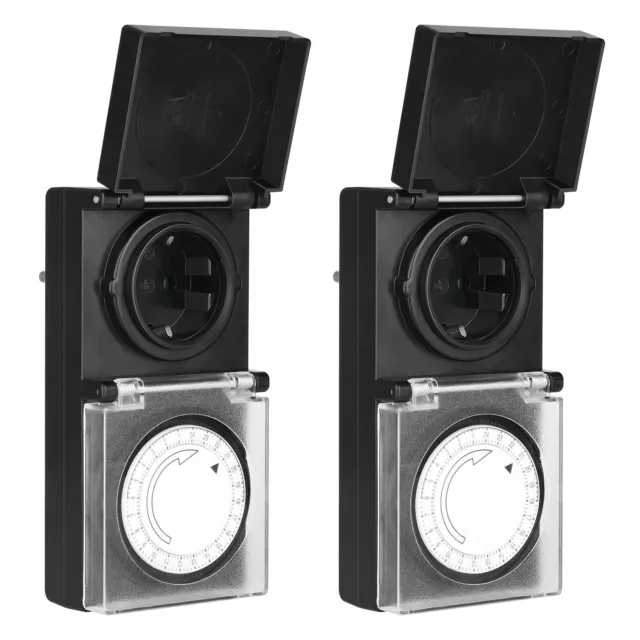 DEWENWILS 2 Pack Analoge Outdoor Timer, IP44 Wasserdicht, Kindersicherung