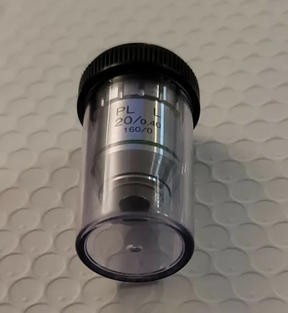 Amscope Microscope Objective Lens Pl L 20/0.40 160/0 *Used* 3