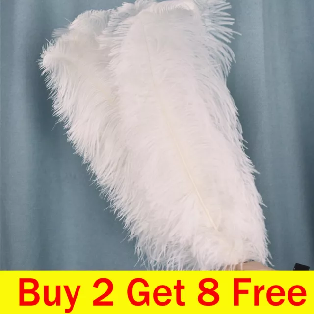 Large Ostrich Feathers Christmas Party Ornament Costume Craft Long Plume 25-30cm