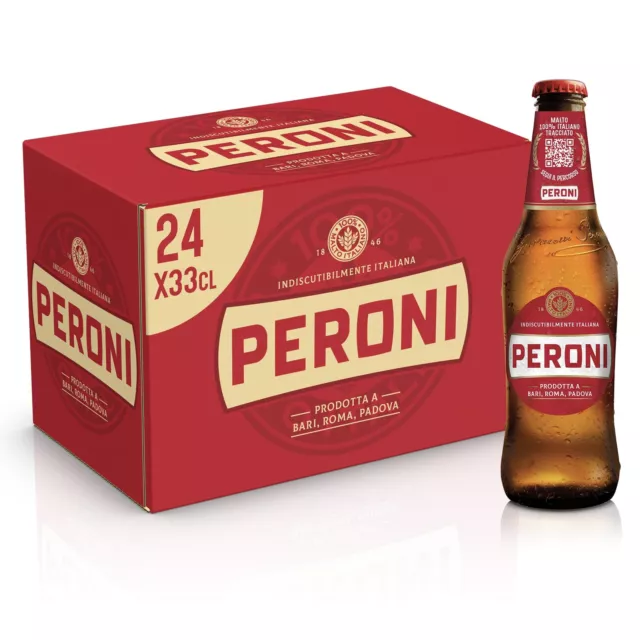 Peroni Birra 175 Anniversario, Cassa Birra con 24 Birre in Bottiglia da 33 cl, 7