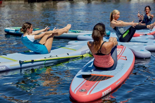 Jobe Harbor SUP Dock Towables Amusement Tube Nautisme Yoga Entrainement Paddle 3