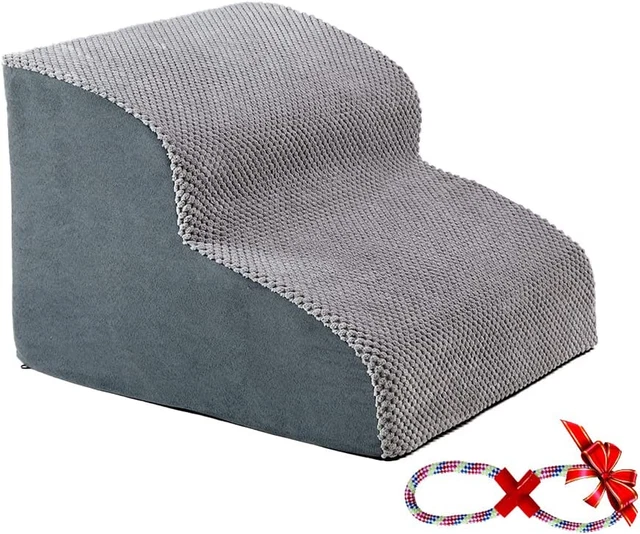 A.FATI Hundetreppe 30Cm Hoch| 2 Stufen Hunderampe Aus Hochdichtem Schaumstoff Fü