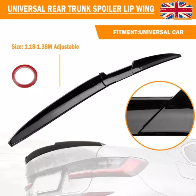 Car Rear Trunk Lip Spoiler Boot Wing Glossy Balck For Jaguar XF Saloon 2008-2015