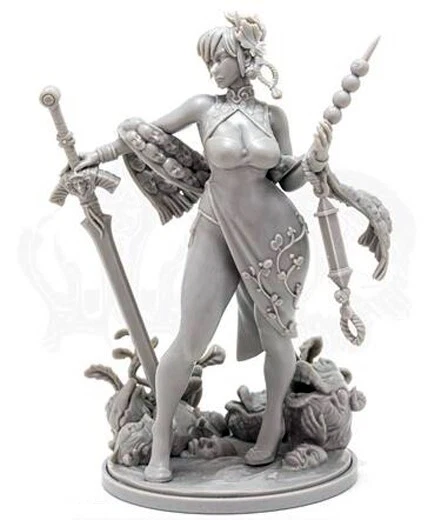 54mm Resin KD Xmas Special Pinup Twilight Knight Unpainted ONLY Figure WH094 E - Foto 2