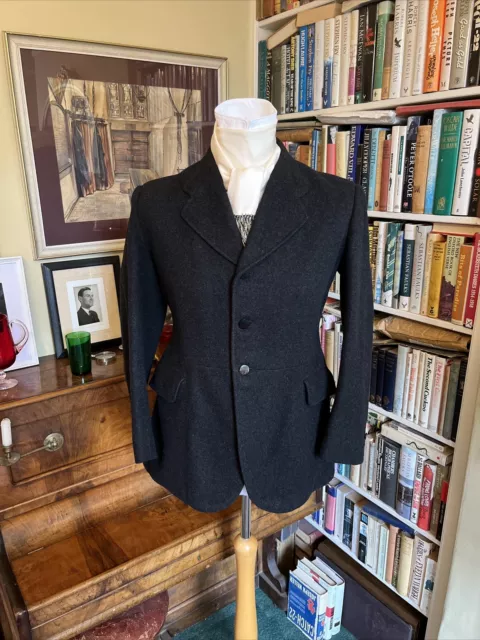 Dege & Skinner of Savile Row Vintage Heavy Grey Wool Fox Hunting Hunt Coat